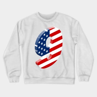 Isometric Number, Number Nine Crewneck Sweatshirt